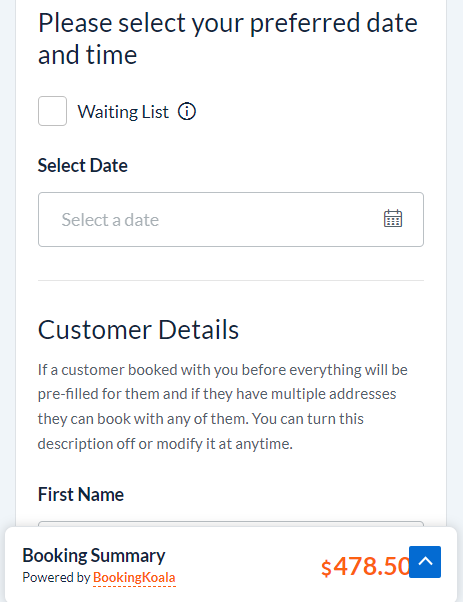 step 4 booking process