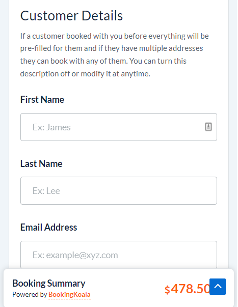 step 5 booking process