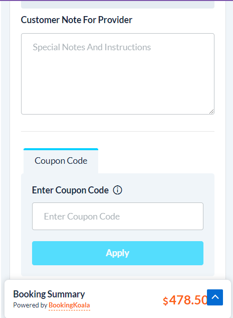 step 6 booking process